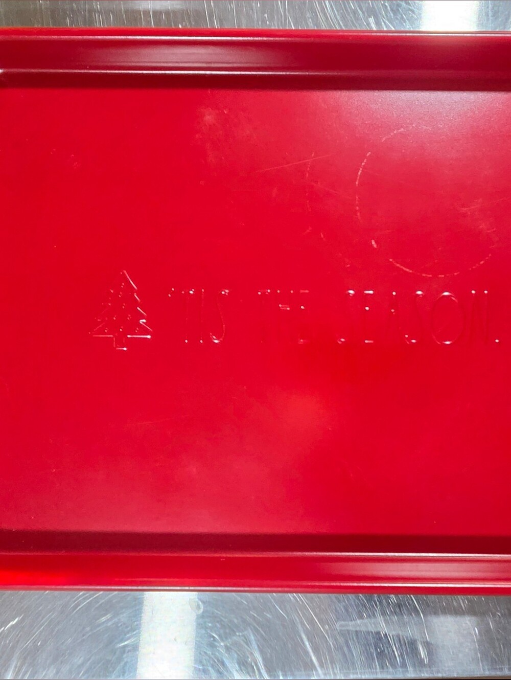 Rae Dunn Red Holiday Baking Tray